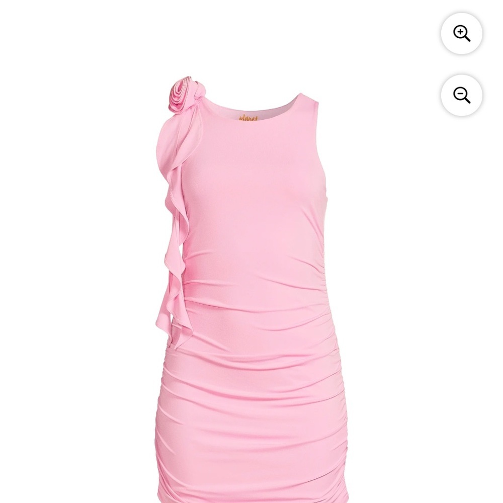 Planet Gold Baby Pink Rosette Dress